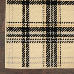 Grafix GRF03 Cream/Black Rug
