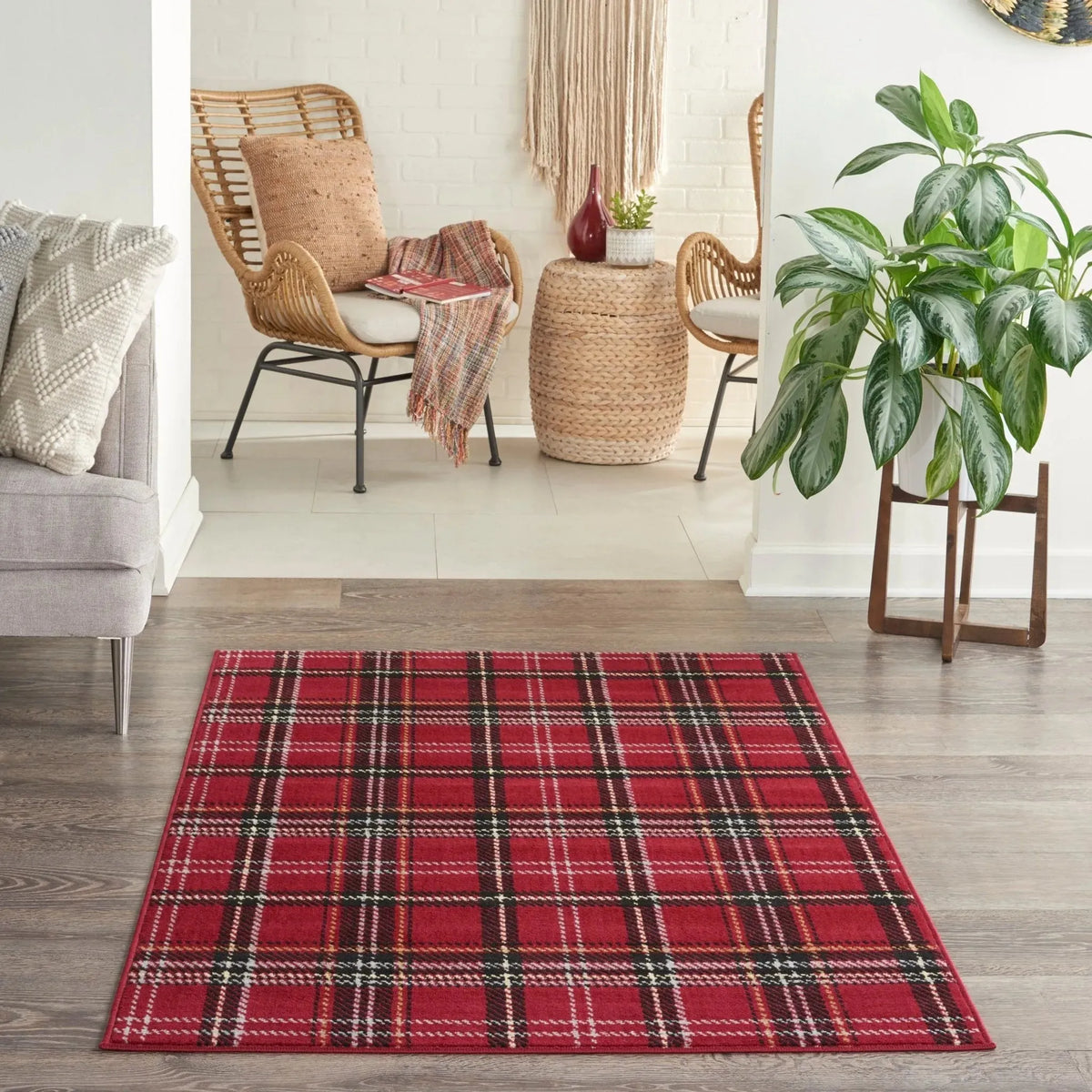 Grafix Grf03 Red Rug