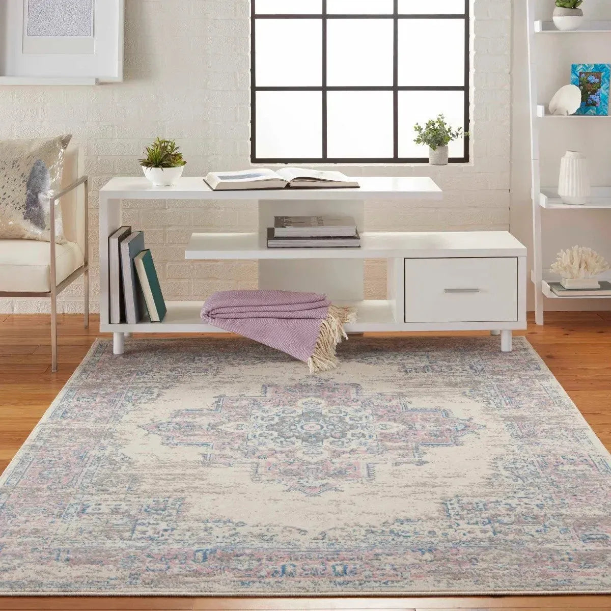 Grafix Grf14 Ivory Pink Rug