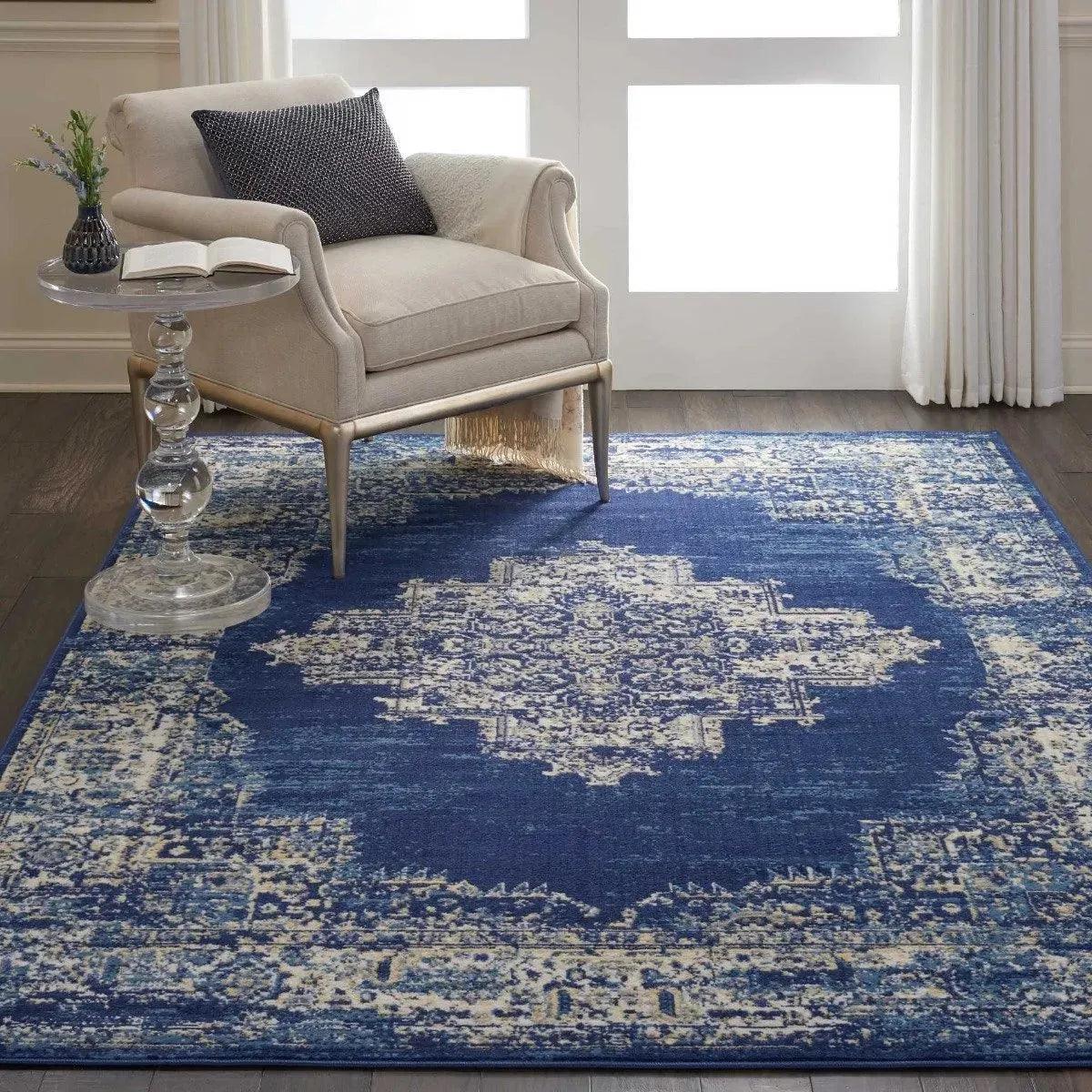 Grafix Grf14 Navy Blue Rug