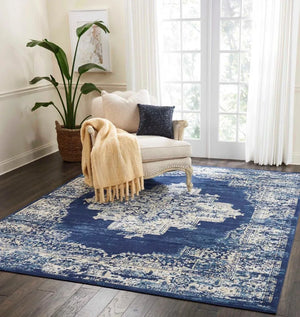 Grafix Grf14 Navy Blue Rug
