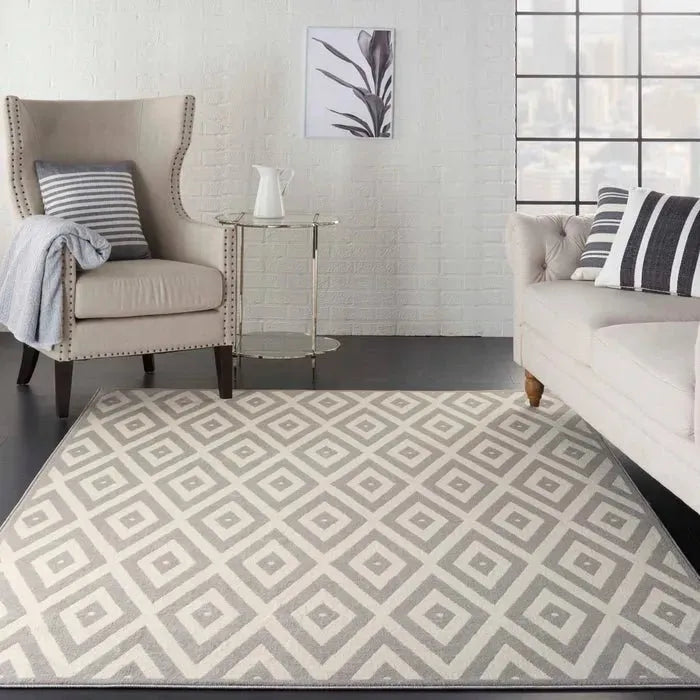 Grafix GRF18 White/Grey Rug