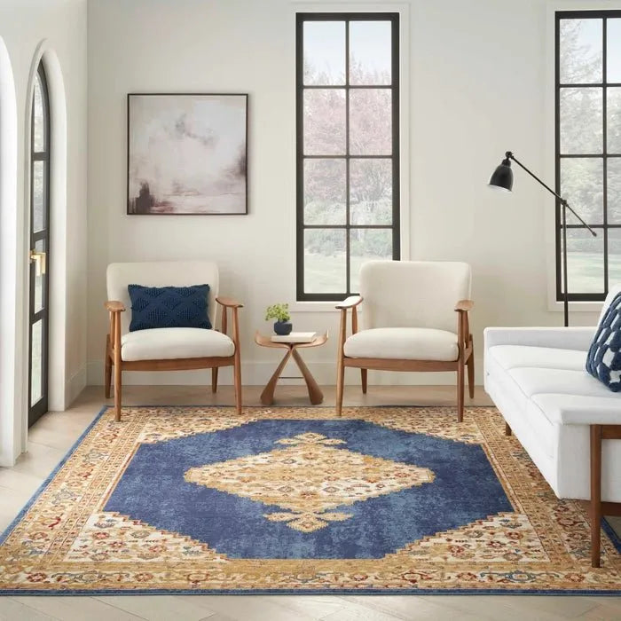 Grafix GRF43 Navy/Gold Area Rug