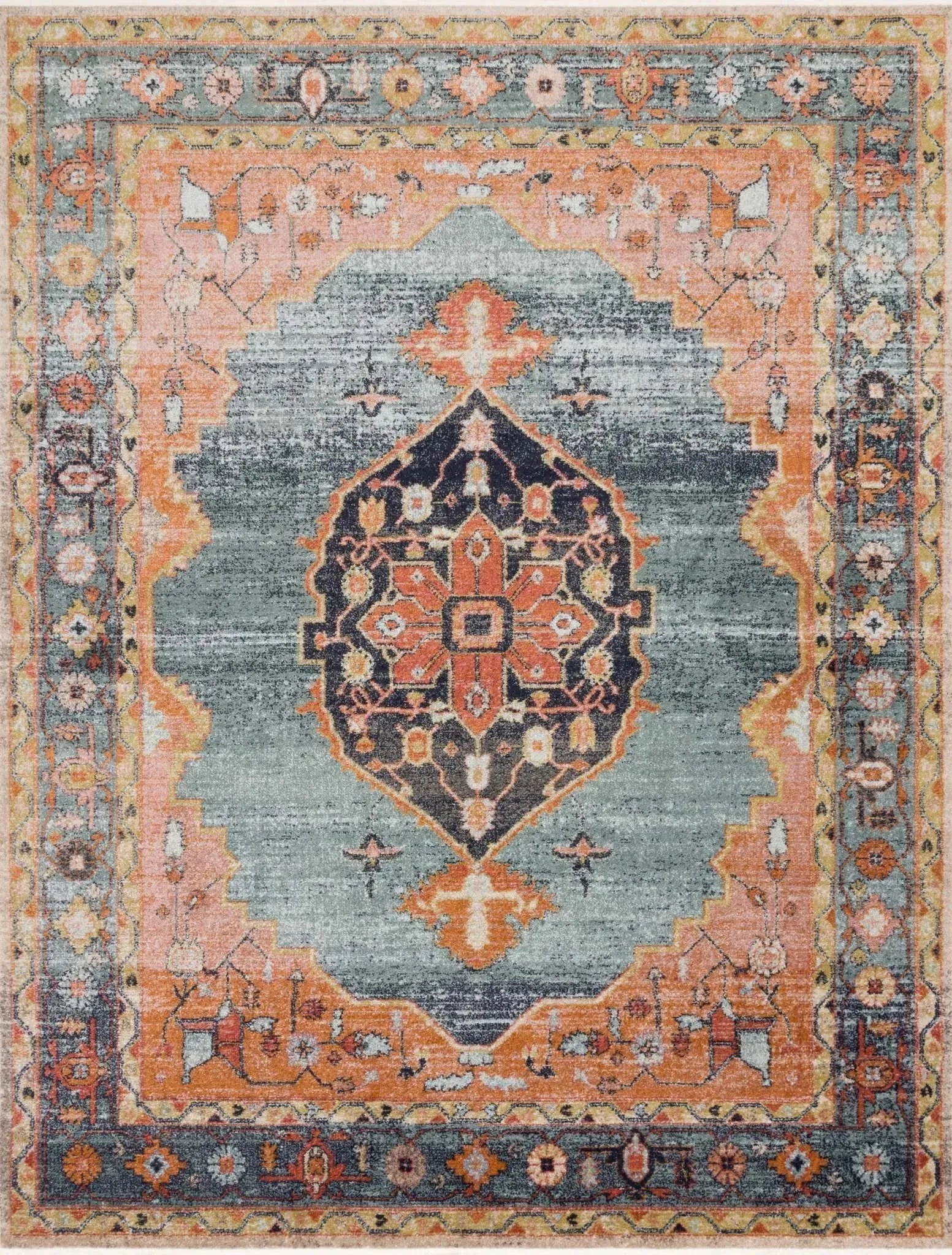 Graham by Magnolia Home GRA-02 Blue/Sunrise Rug