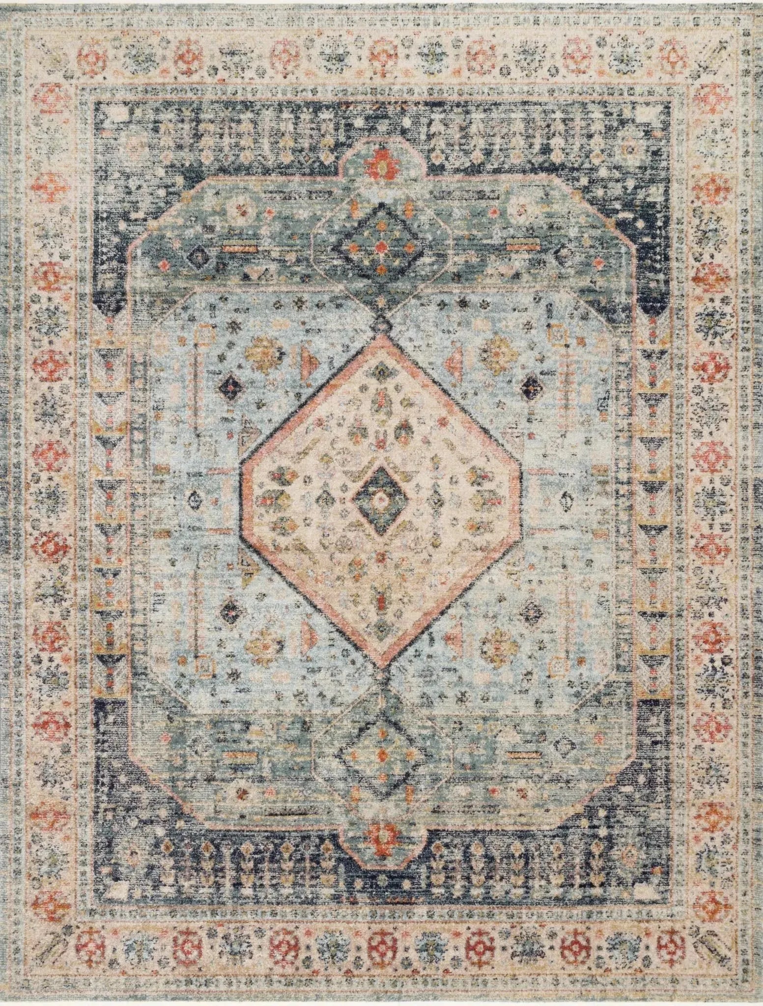 Graham by Magnolia Home GRA-03 Blue/Ant. Ivory Rug