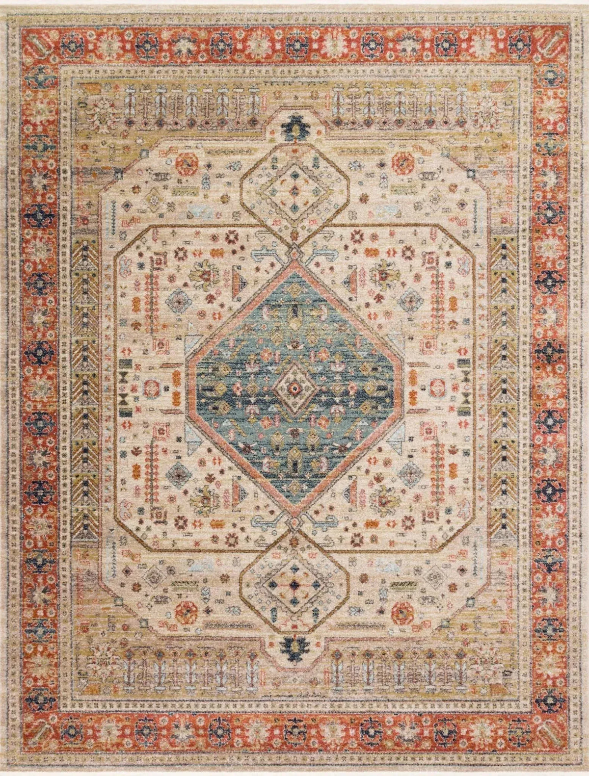 Graham by Magnolia Home GRA-03 Persimmon/Ant.Ivory Rug