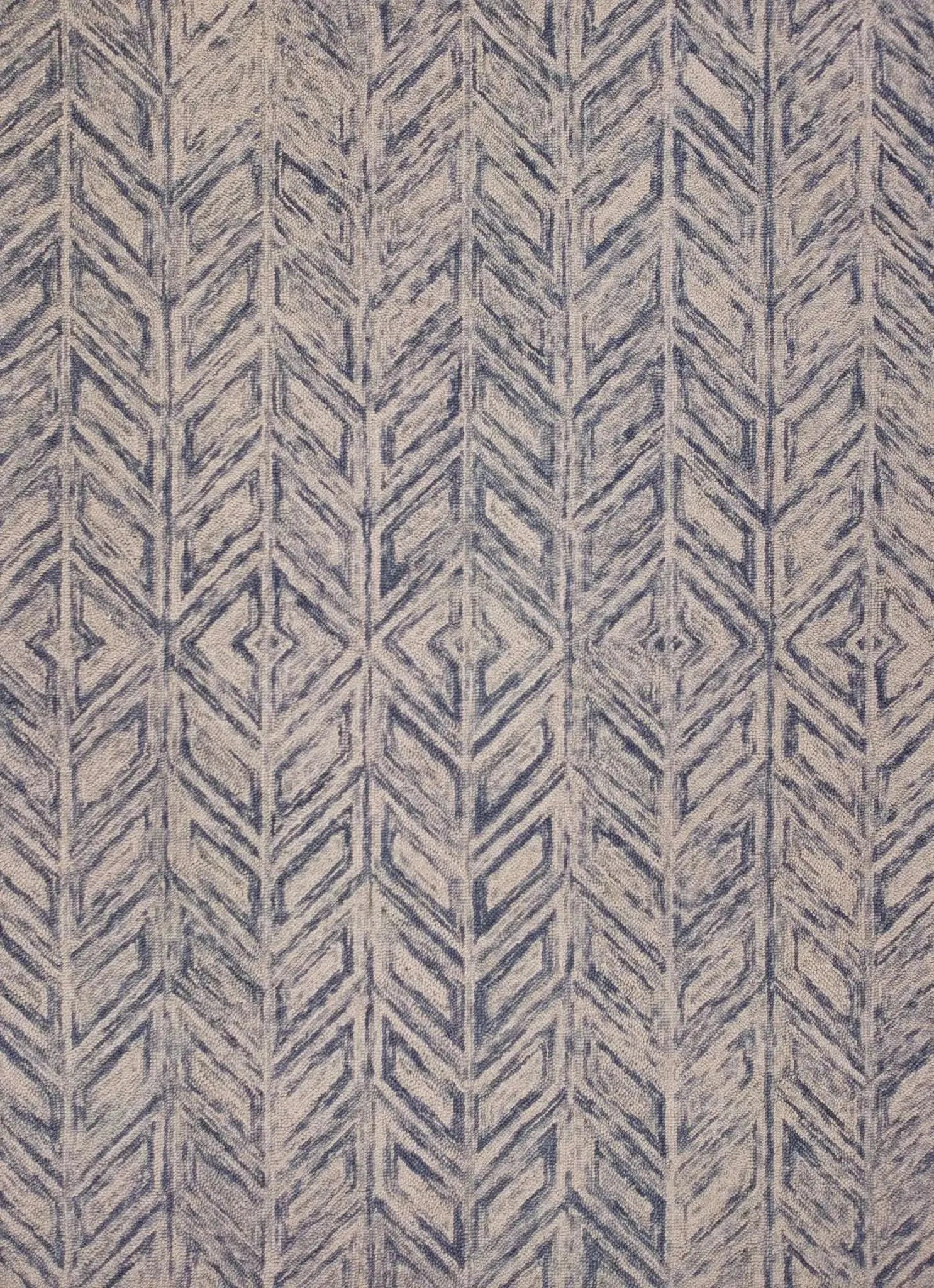 Gramercy 1611 Heather Herringbone Blue Rug