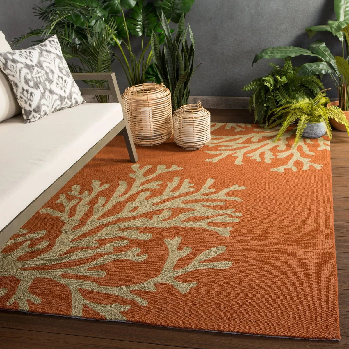Grant I-O Gd01 Bough Out Orange/Taupe Rug