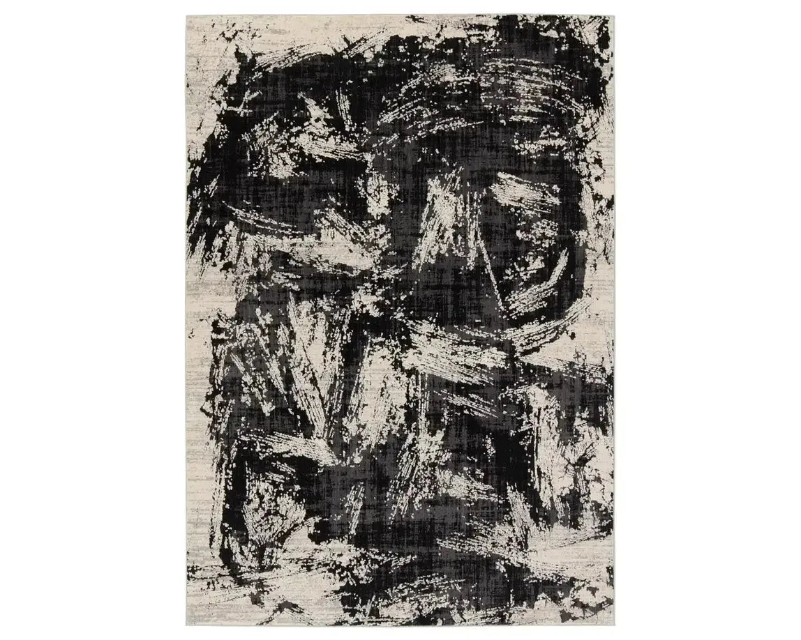 Graphite GRA02 Black/Cream Rug