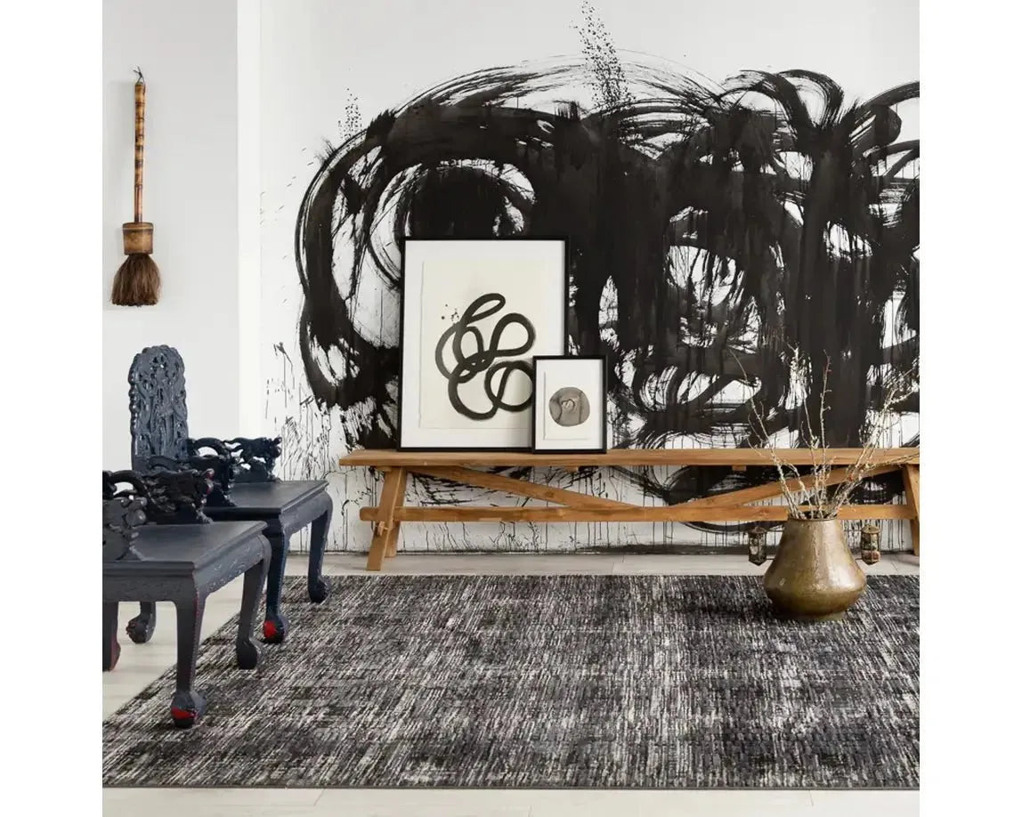 Graphite GRA05 Black/Grey Rug