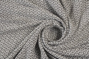 Gray and Ivory Diamonds Fringe  LR80180 Throw Blanket
