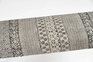 Gray and White Floral LR99732 Indoor Bench