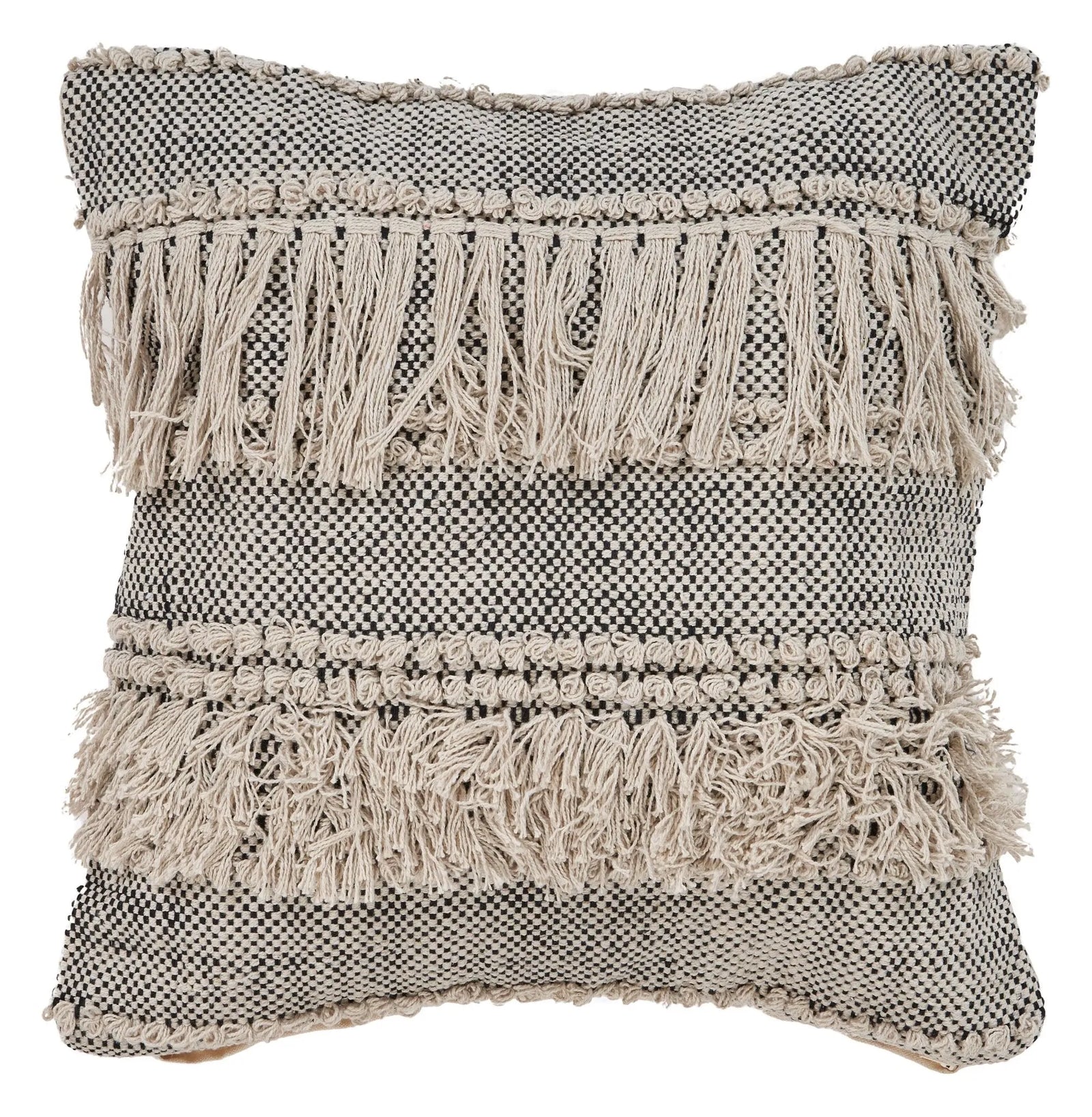Gray Over tufted Farmhouse LR07319 Throw Pillow