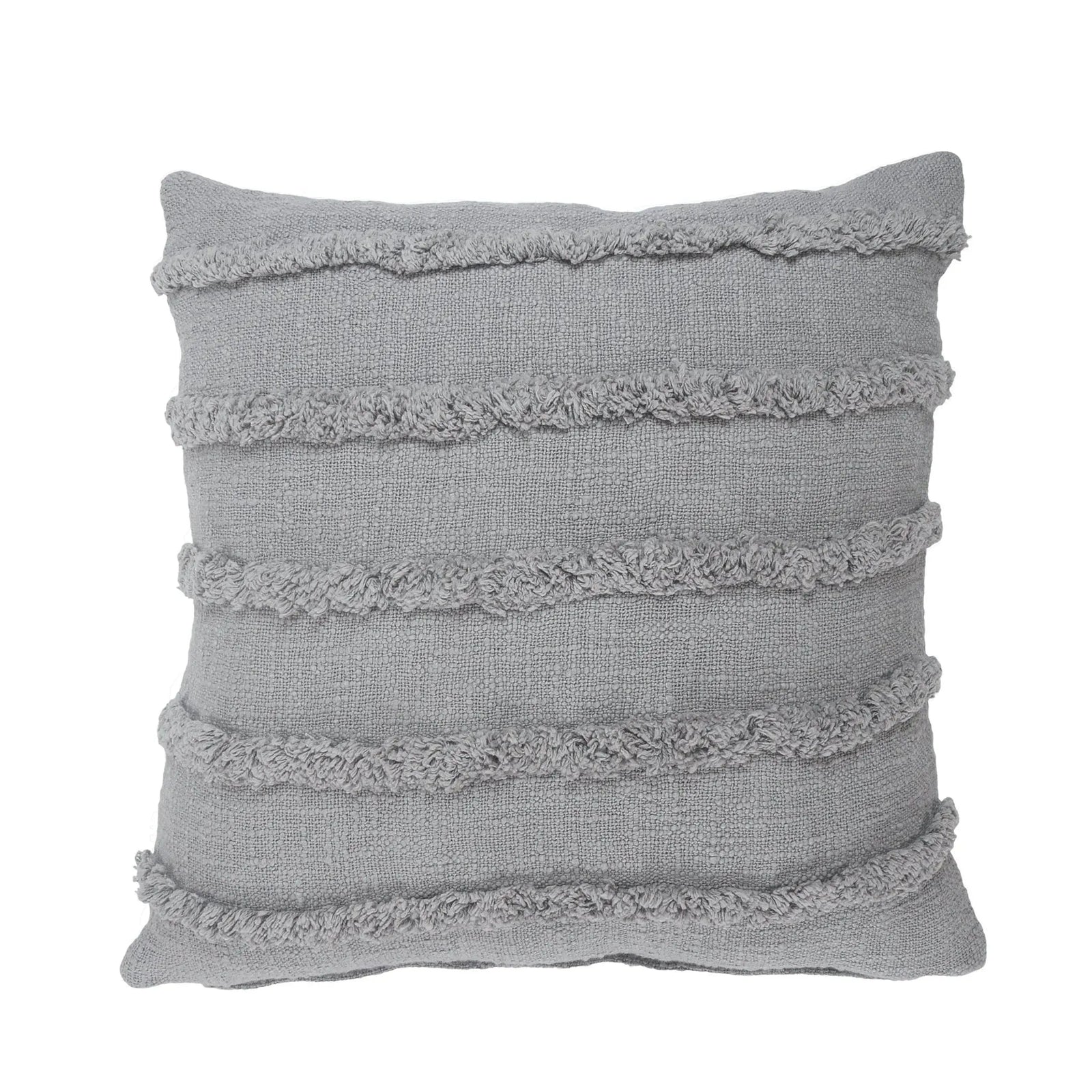 Gray Overtufted Solid LR07511 Throw Pillow