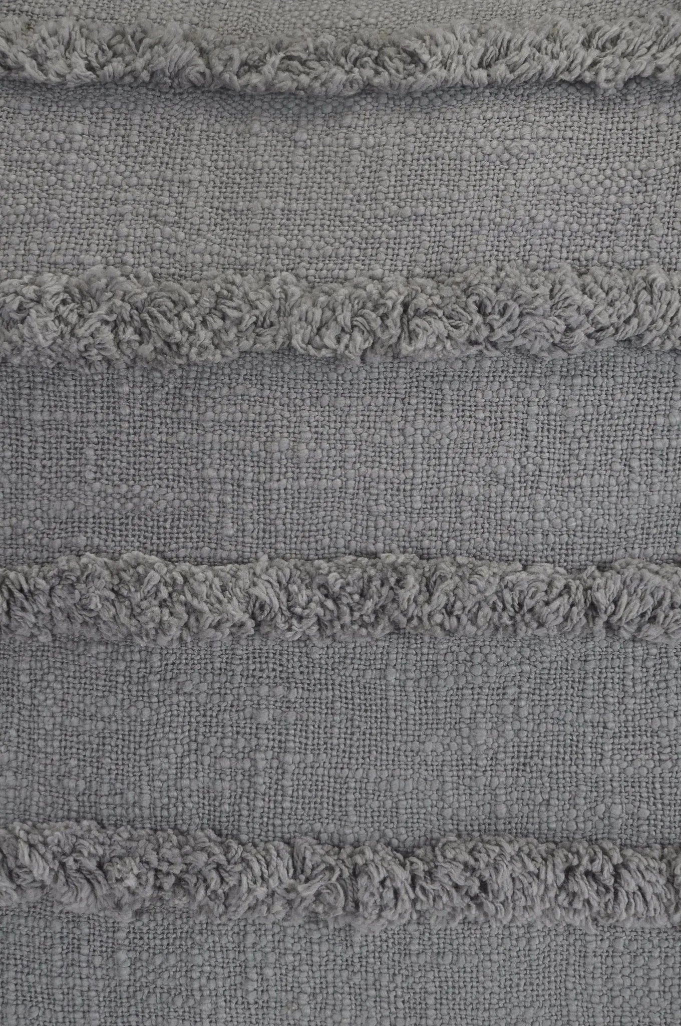 Gray Overtufted Solid LR07511 Throw Pillow