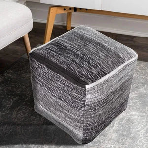 Grayscale Cube LR99714 Pouf