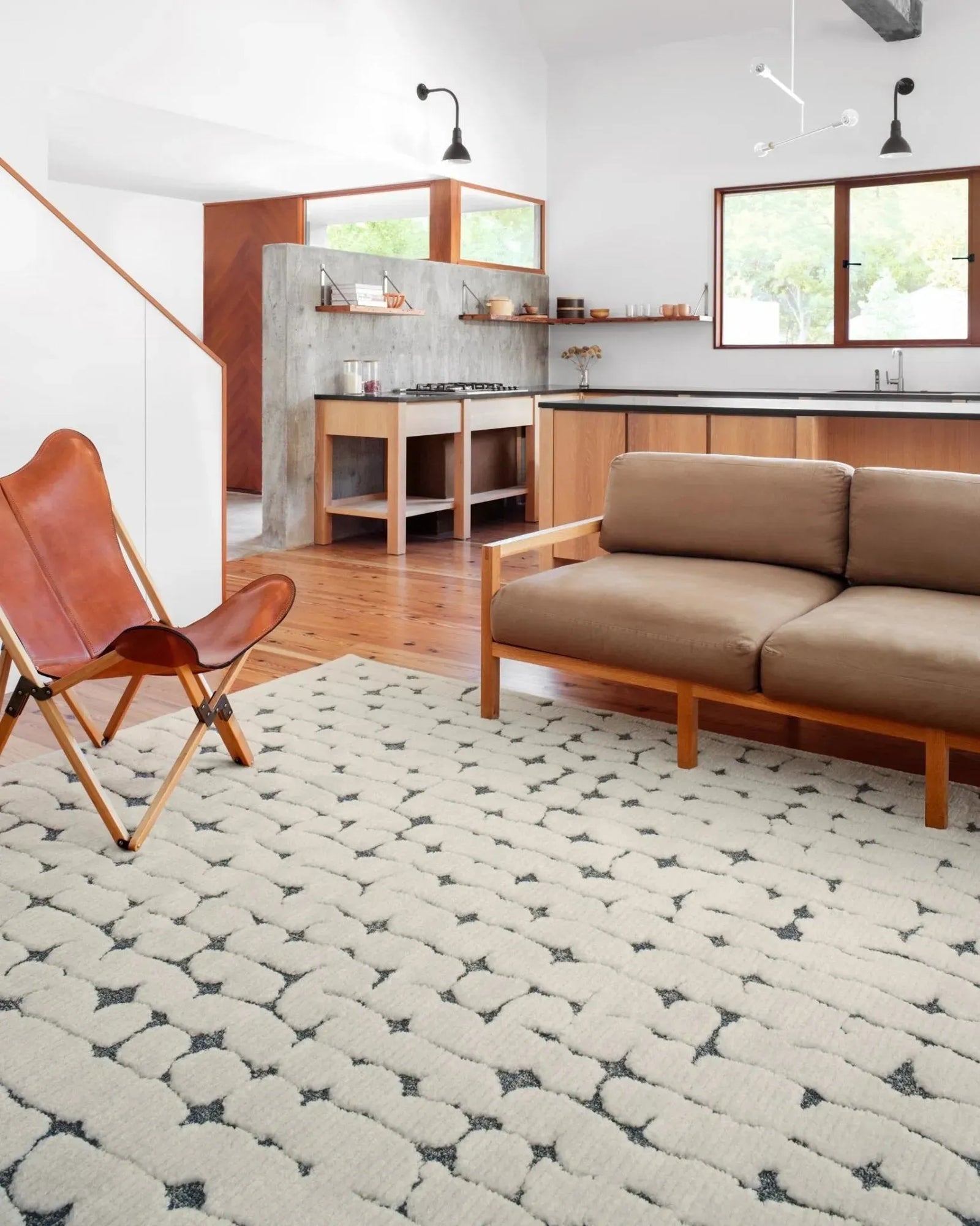 Hagen Hag-04 White/Navy Rug