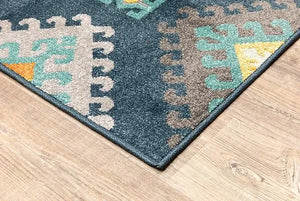 Hampton 4929B Navy / Grey Rug