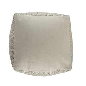 Handmade Lr99771 Beige/Gray Pouf