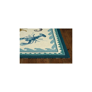Harbor 4204 Beach Life Ivory/Teal Rug
