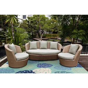 Harbor 4228 Palms Turquoise Rug