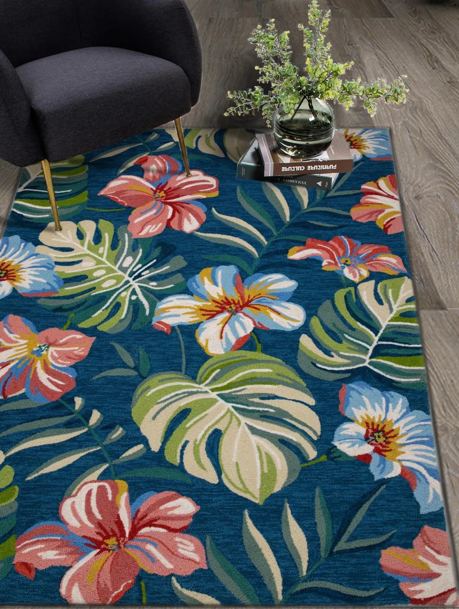Harbor 4250 Blue Tropical Rug