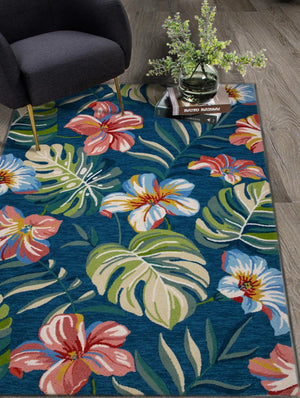 Harbor 4250 Blue Tropical Rug