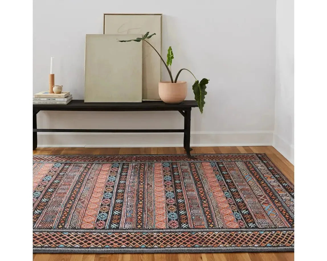 Harman HBL01 Terracotta/Charcoal Rug