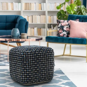 Havana 34022BLU Blue Pouf