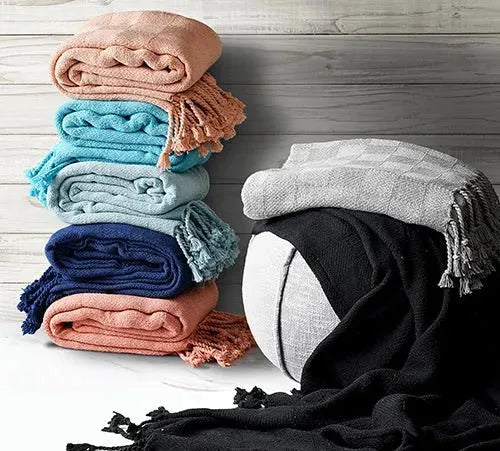 Heather 80218TNV True Navy Throw Blanket