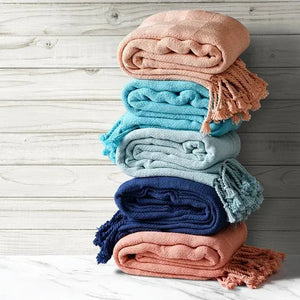 Heather 80218TNV True Navy Throw Blanket