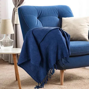 Heather 80218TNV True Navy Throw Blanket