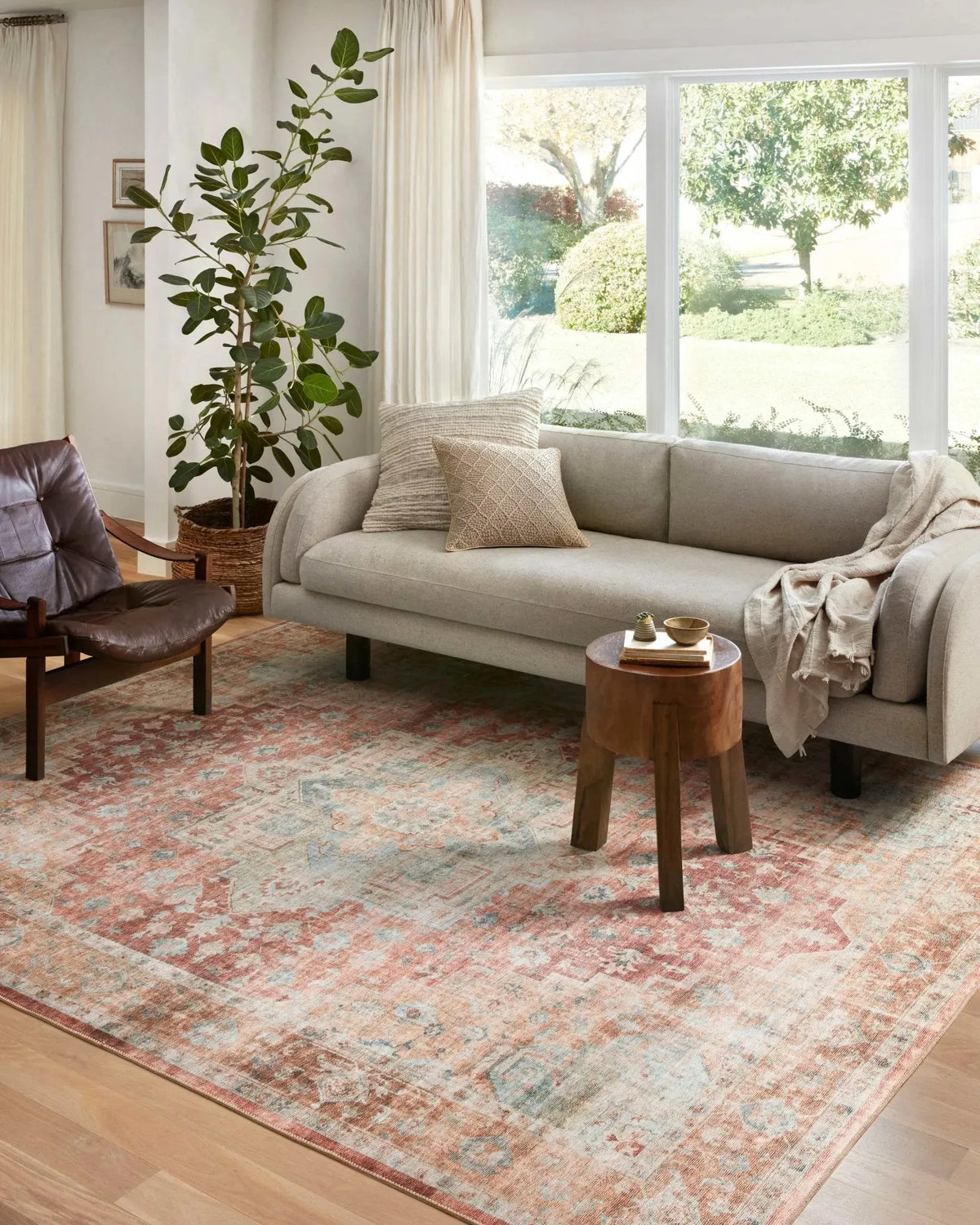 Heidi Hei-01 Terracotta/Aqua Rug