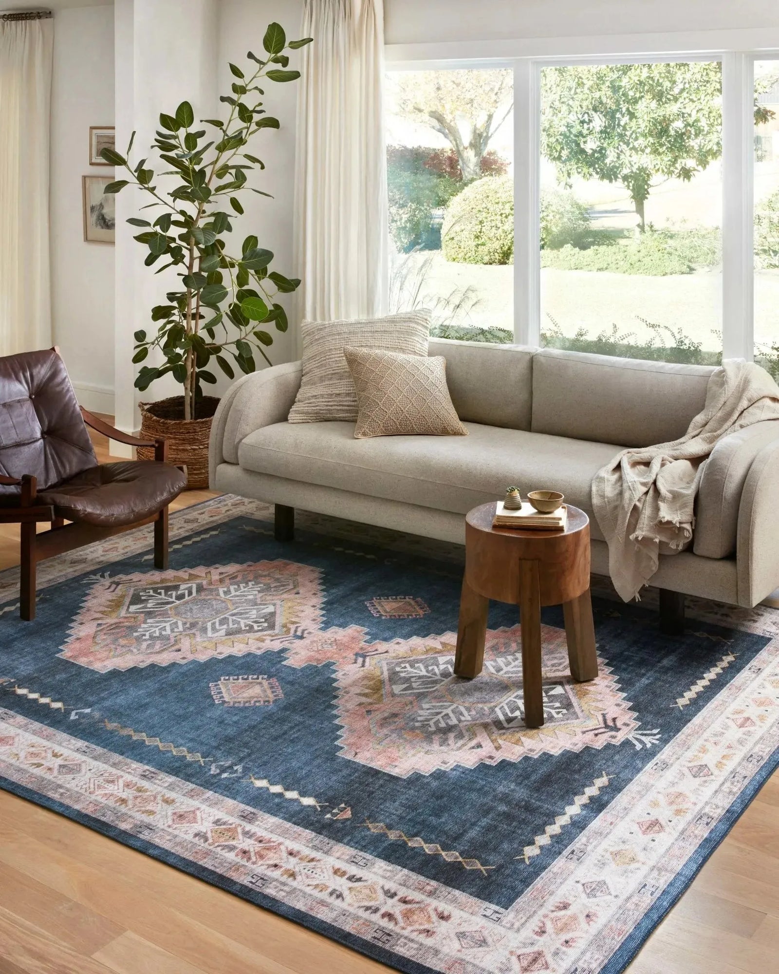 Heidi Hei-03 Denim/Blush Rug
