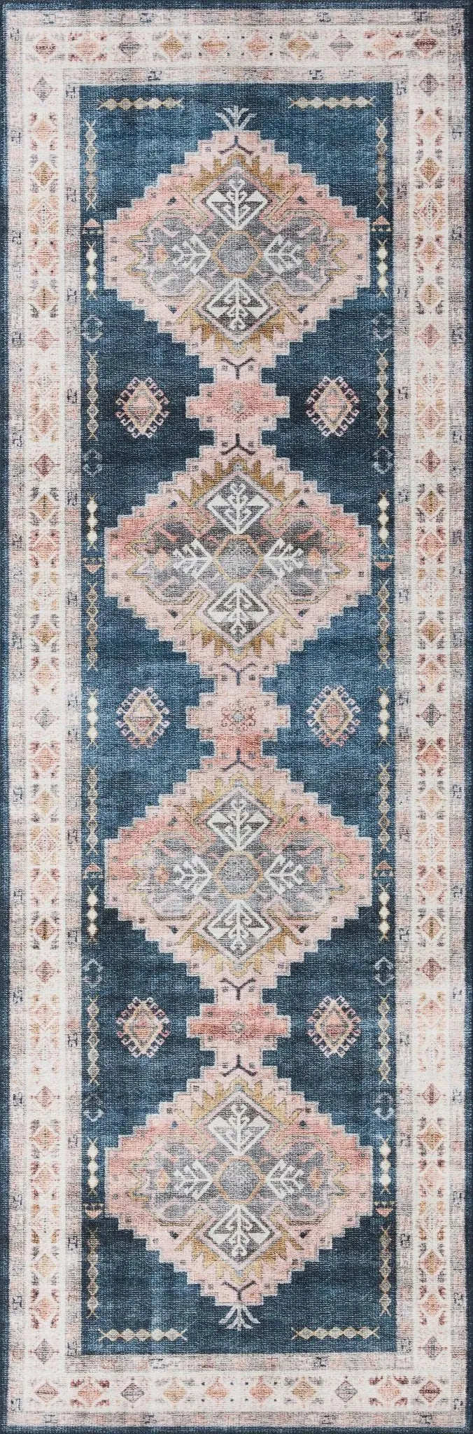 Heidi Hei-03 Denim/Blush Rug