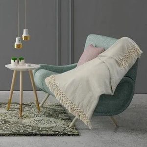 Herringbone 80184LBL Light Blue Throw Blanket