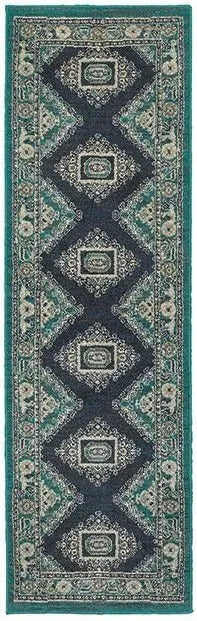 Highlands 6658a Blue/ Ivory Rug