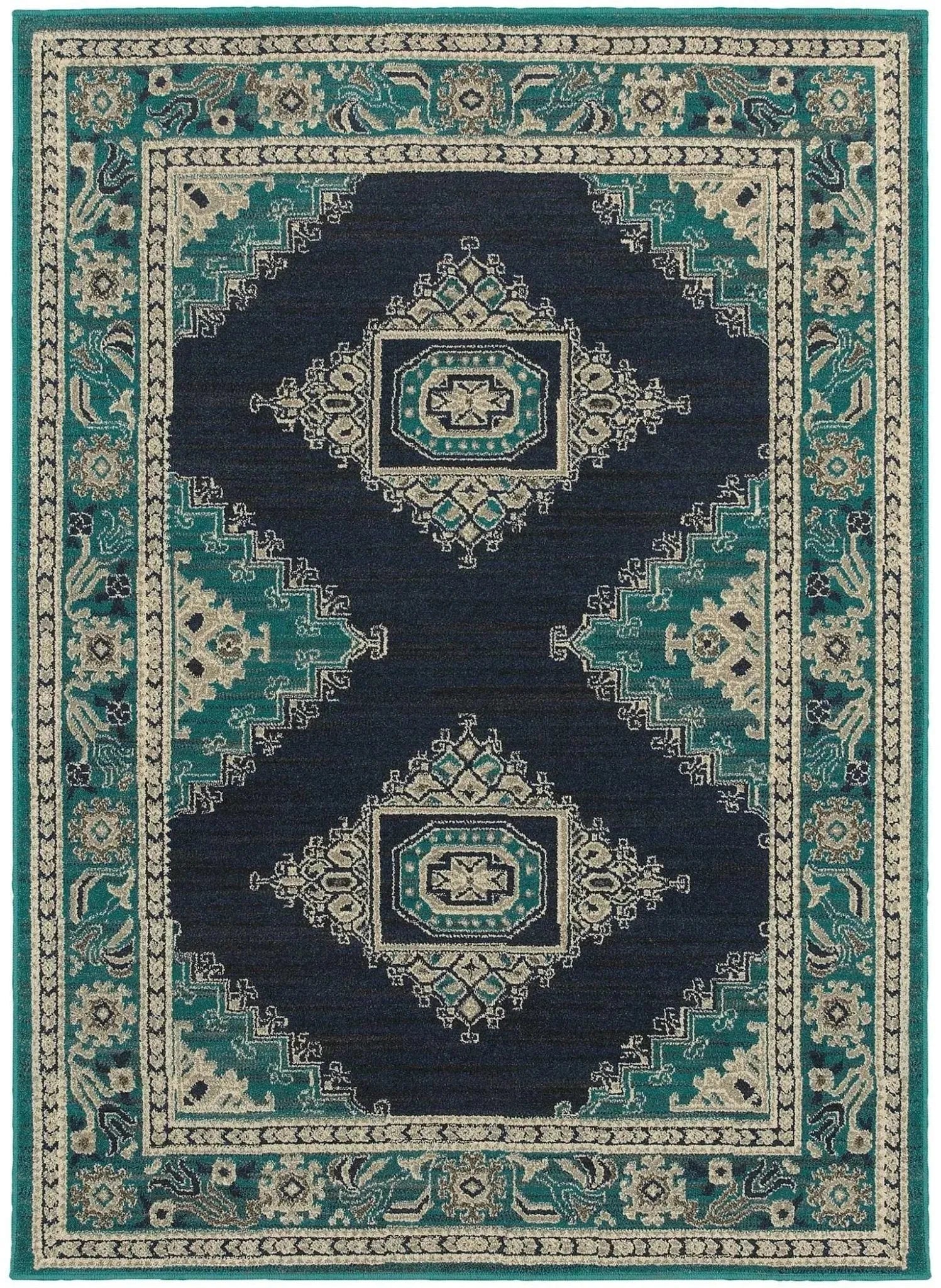 Highlands 6658a Blue/ Ivory Rug