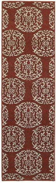 Highlands 6672B Red/ Beige Rug