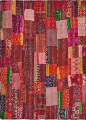 Hippie Maroon Kantha LR80157 Throw Blanket