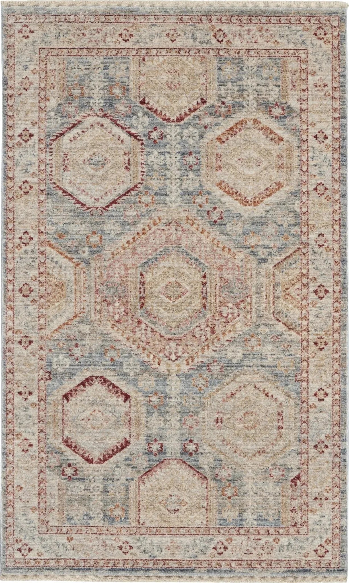 Homestead HMS01 Light Blue Multi Rug