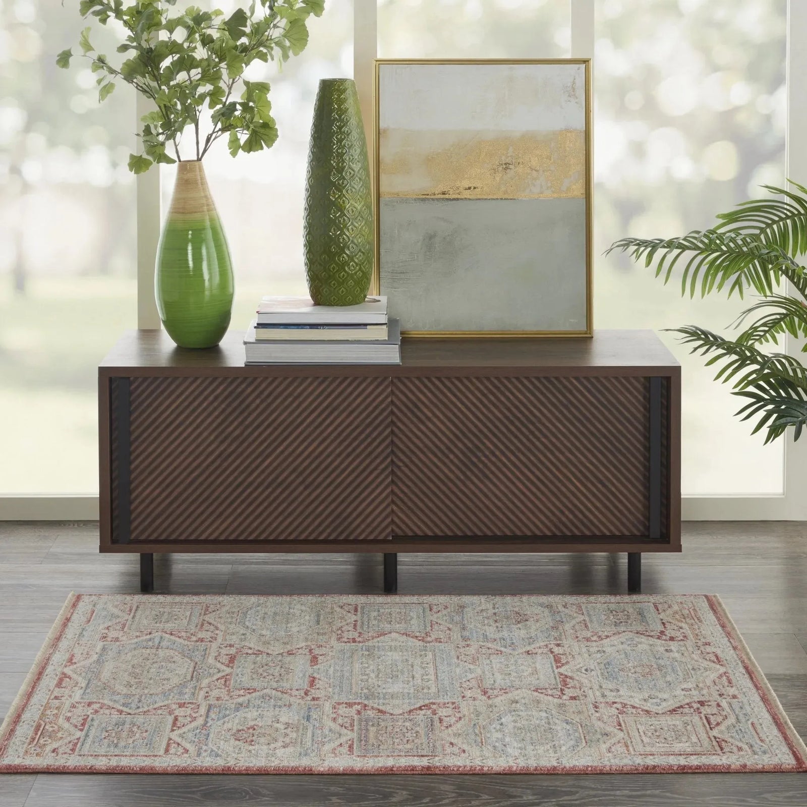 Homestead HMS02 Blue/Brick Rug