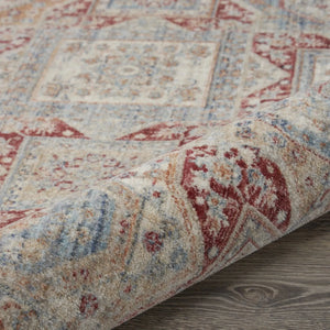 Homestead HMS02 Blue/Brick Rug