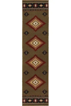 Hudson 087J Green/ Red Rug