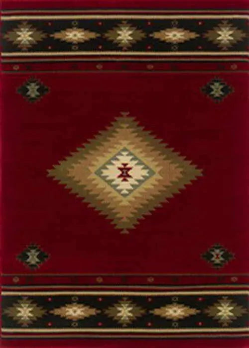 Hudson 087K Red/ Green Rug