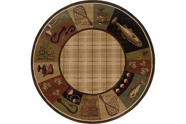 Hudson 1065B Beige/ Black Rug
