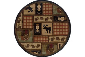 Hudson 1067A Brown/ Red Rug
