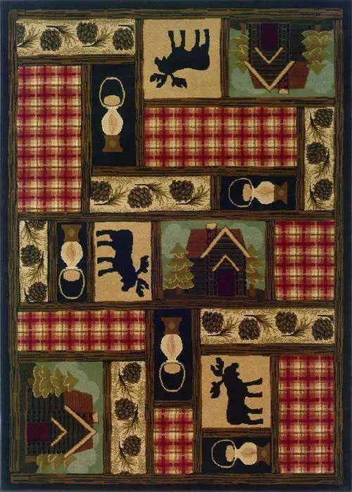 Hudson 1067A Brown/ Red Rug