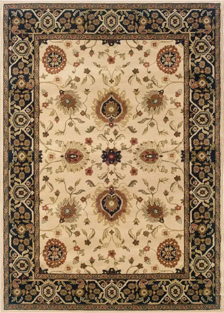 Hudson 1338C Beige/ Black Rug