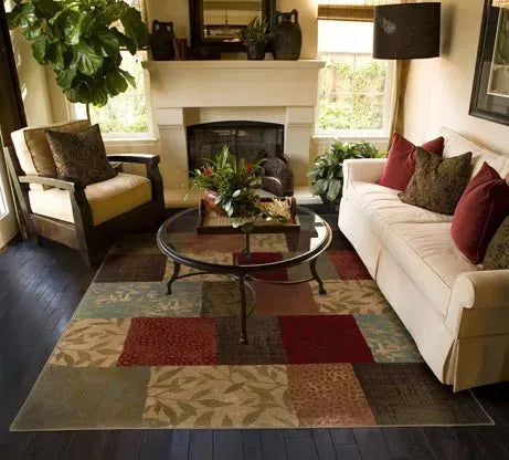 Hudson 30C Green/ Red Rug
